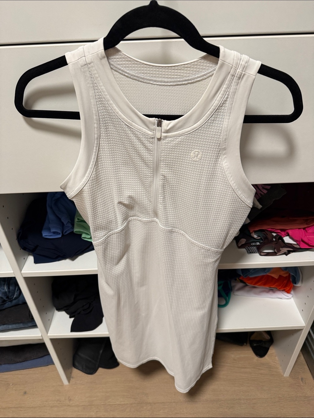 lululemon athletica White Tank Top with Front Zip